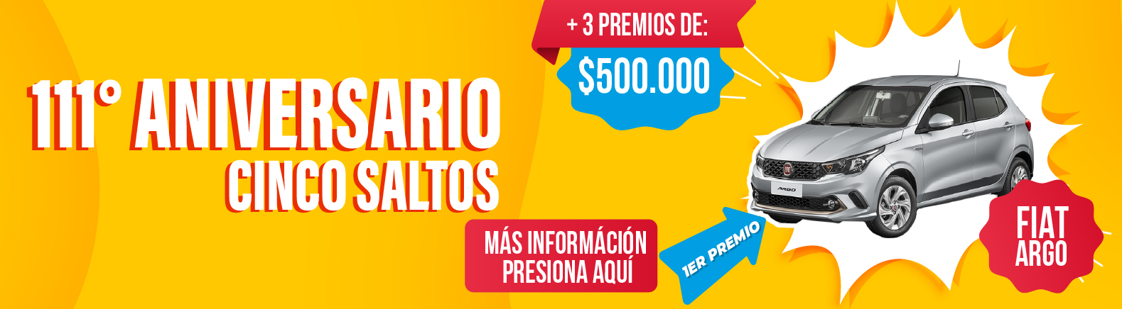 Bono Contribución - 111° Aniversario de la Ciudad de Cinco Saltos