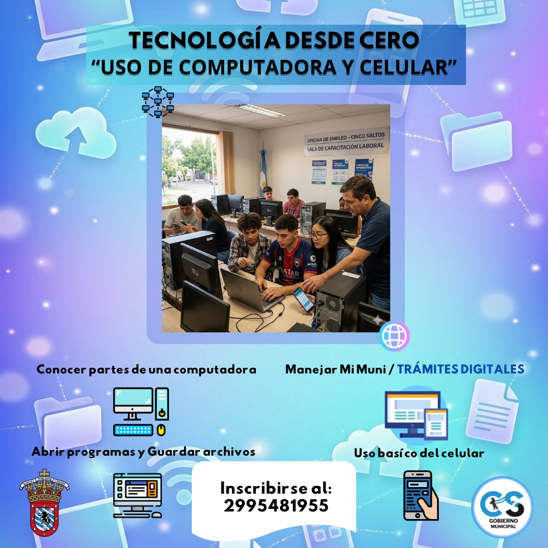 💻📱 TECNOLOGÍA DESDE CERO: Uso de computadora y celular