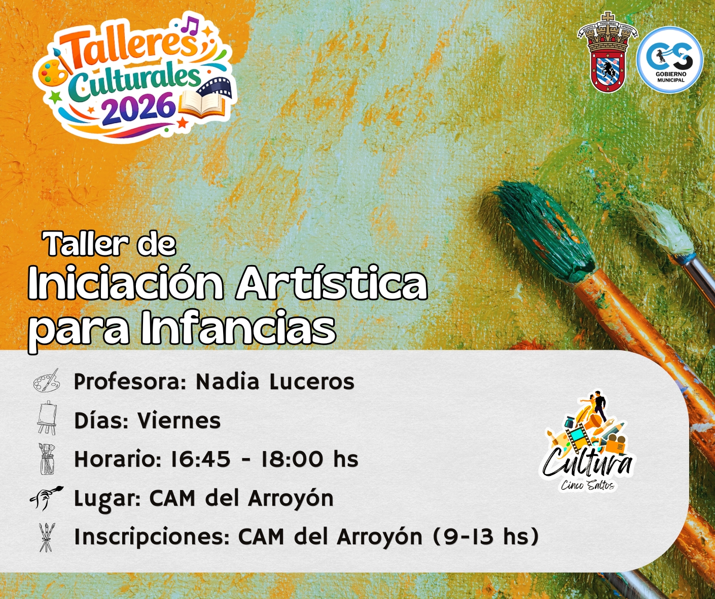 Taller de Iniciación Artística para Infancias: Inscripciones abiertas