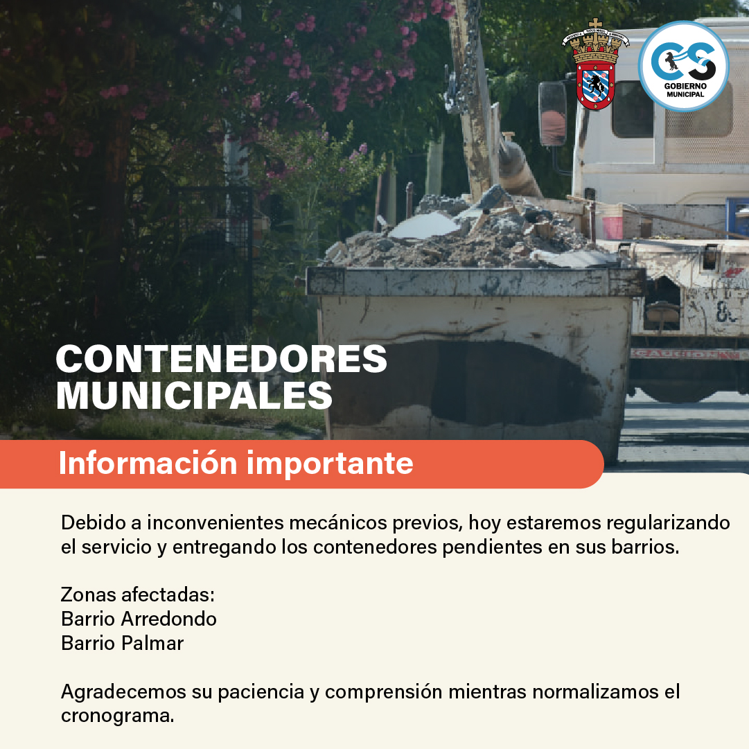 Regularización del servicio de contenedores municipales