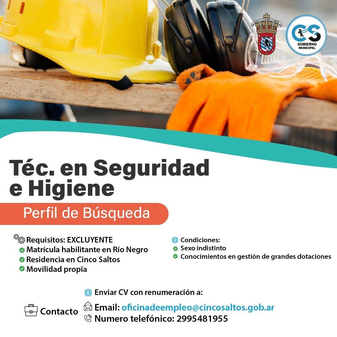 Búsqueda laboral: Técnico/a en Seguridad e Higiene