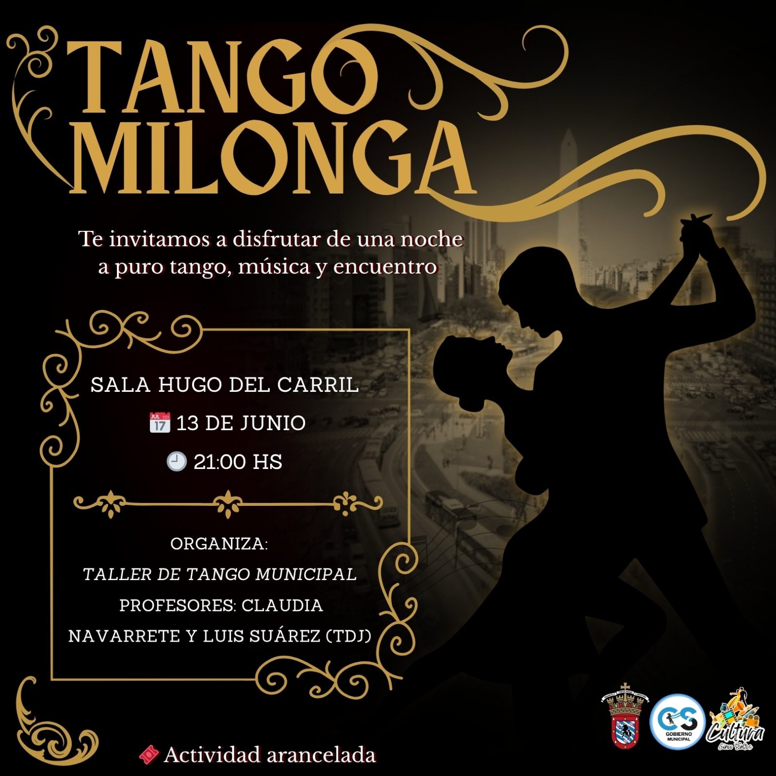 Noche de Tango y Milonga en la Sala Hugo del Carril
